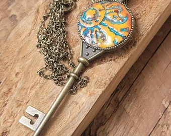 Key Necklace, Lock and Key Jewelry , Handmade Key Necklace, Key Jewelry, Gifts for Her, Lead & Nickel Free