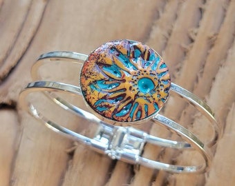 Multi-colored Sunflower "Inspired" Bangle