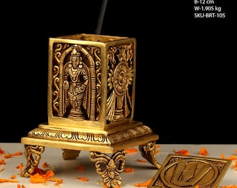 6 Inch Brass Balaji incense holder