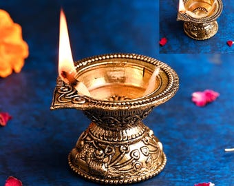 Brass Deepak - 1.25 Inches, Traditional Oil Lamp (50g)