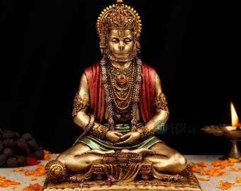 Meditating Lord Hanuman Idol