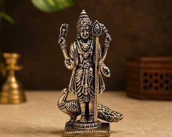 1.5 Inch Mini Murugan Swamy Brass Idol