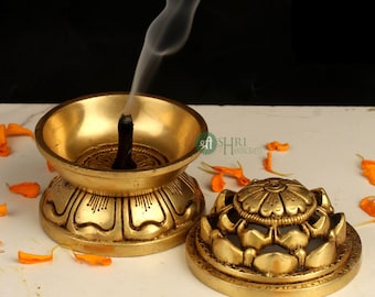 Brass Incense and Dhoop Burner for Pooja & Meditation