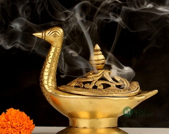 Brass Duck Shape Dhuni for Purification & Home Décor