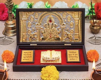Ganesha Taschenstempel | 24 Karat Gold & Silber beschichtet