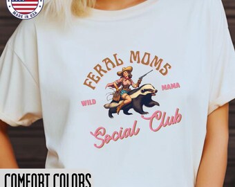 Mom T-Shirt Funny Mama Social Club Tee Mother's Day Shirt Comfort Colors Humorous T-Shirt Momma
