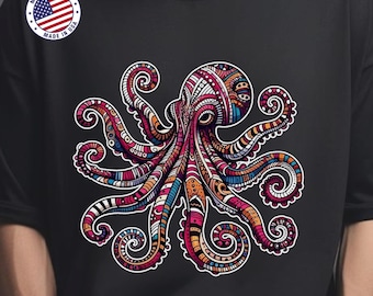 Comfort Colors Octopus T-shirt: Whimsical Ocean Graphic Tee