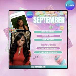 Hair Appointment Flyer Template: Editable Canva Design (Digital Download)