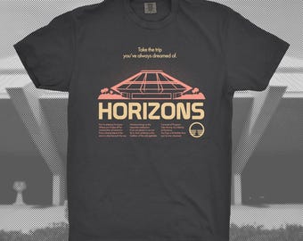 Camiseta Horizons, camiseta retro de EPCOT, camiseta Future World de Disney World, camiseta de atracciones de parques temáticos de los 80 y 90, camiseta vintage de Disney, camiseta del EPCOT Center