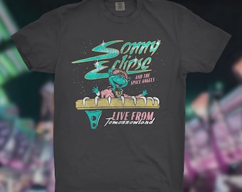 Sonny Eclipse T-Shirt | Disney World Tomorrowland Tee | Cosmic Ray’s Starlight Cafe Shirt | Retro Disney Parks Attraction Graphic Tee