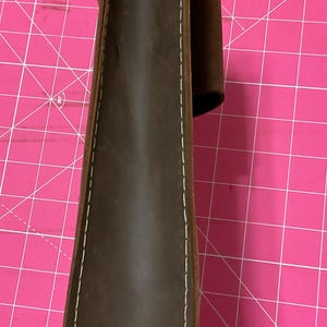 Burgandy leather metal detecting digger pouch