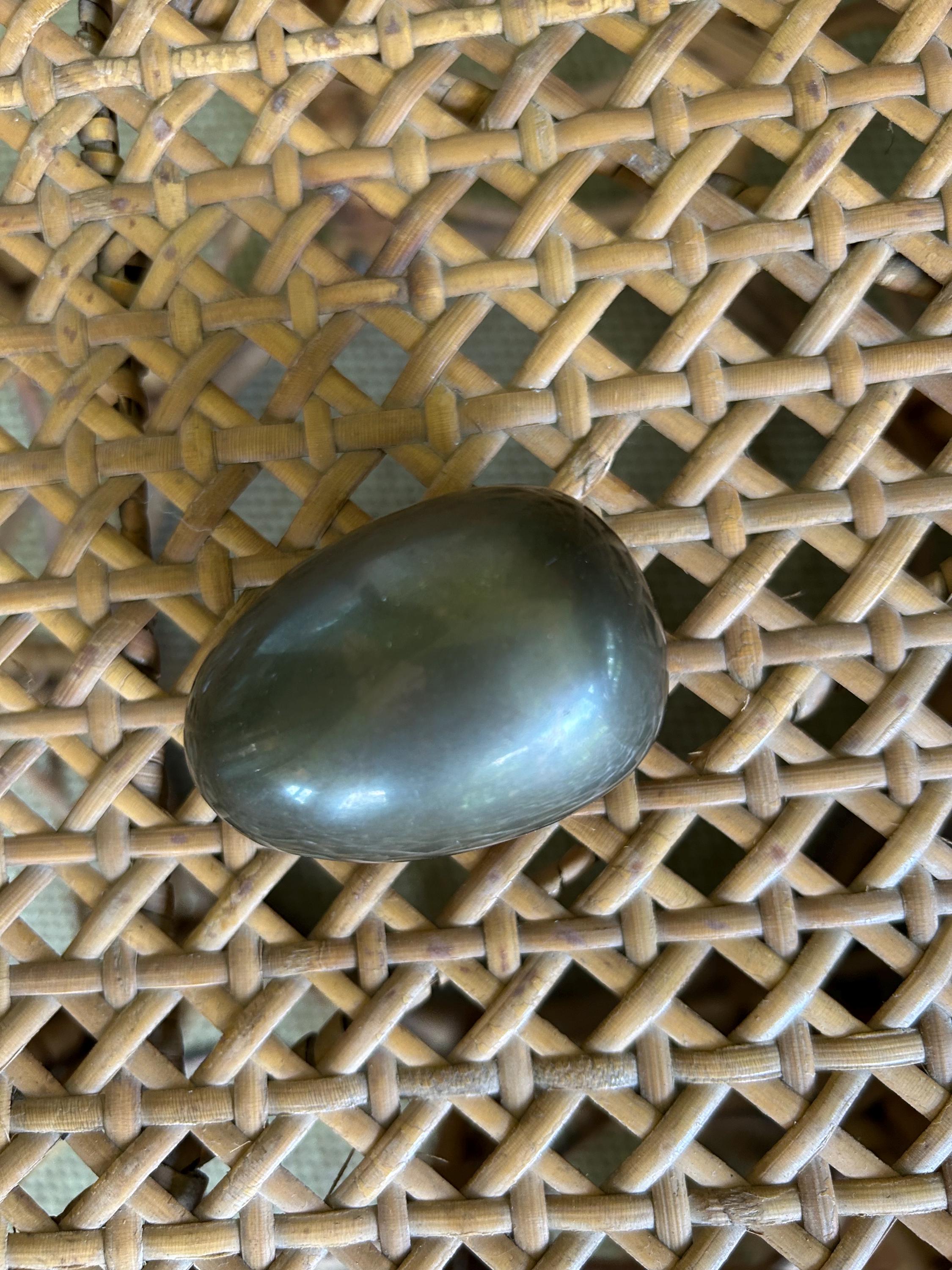 Heavy Brass Egg, Gorgeous Brass Patina, Father’s Day Gift