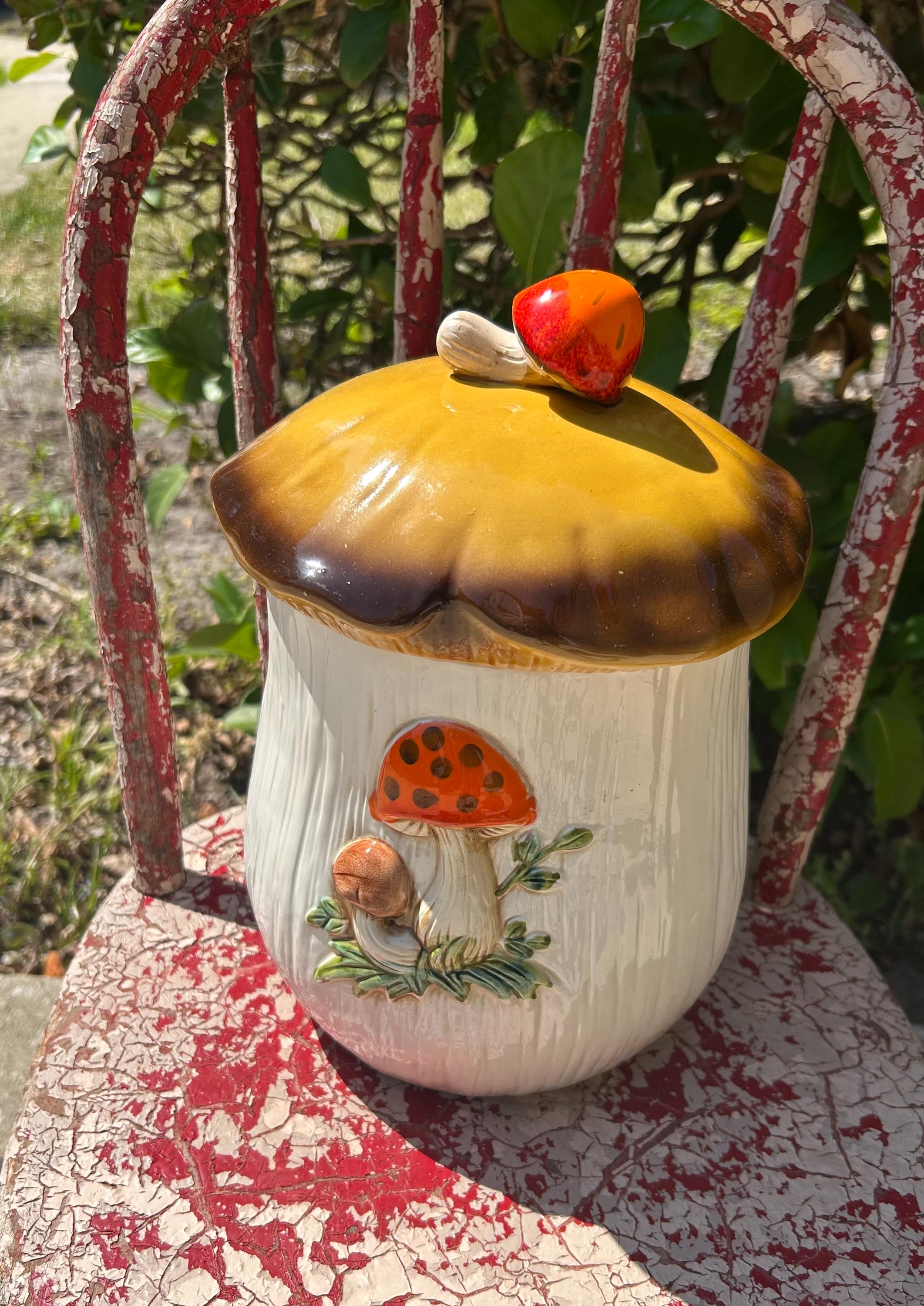 70s Mushroom Canisters - Etsy
