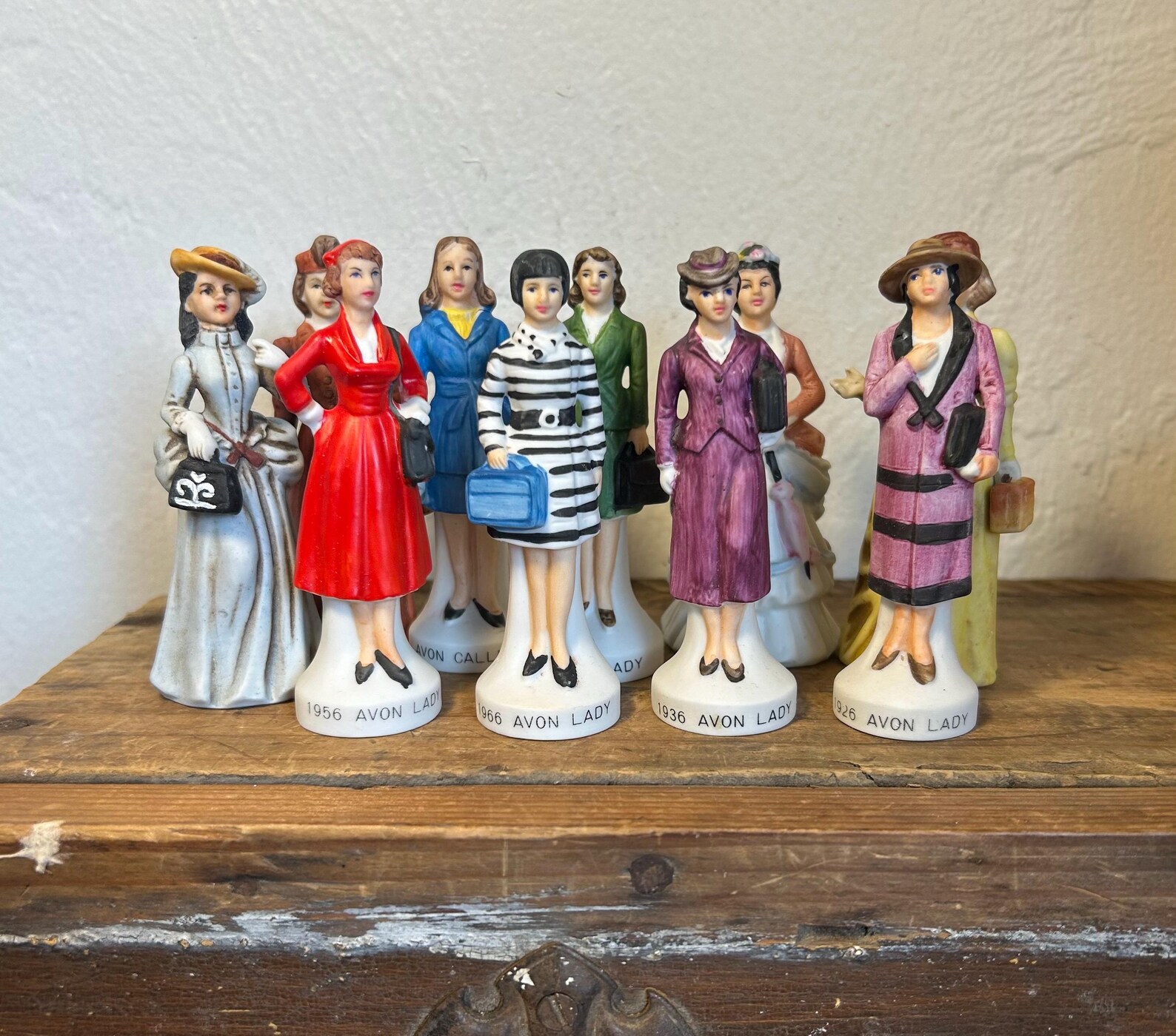 Vintage Avon Lady Porcelain Figurines: 1976 Collectible Set of Ten - Etsy
