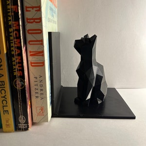 Geometric Cat Bookend - Modern Minimalist Design for Home and Office