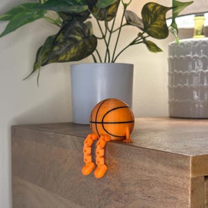 Basketball Desk Decor - Basketball Buddy - Fun Basketball Gift - 3D Printed image 3