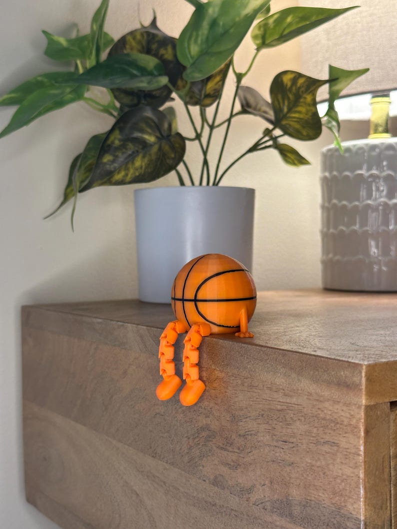 Basketball Desk Decor - Basketball Buddy - Fun Basketball Gift - 3D Printed image 3