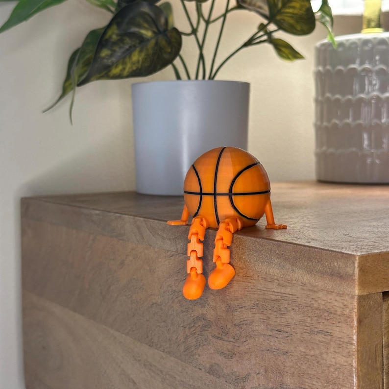 Basketball Desk Decor - Basketball Buddy - Fun Basketball Gift - 3D Printed image 1