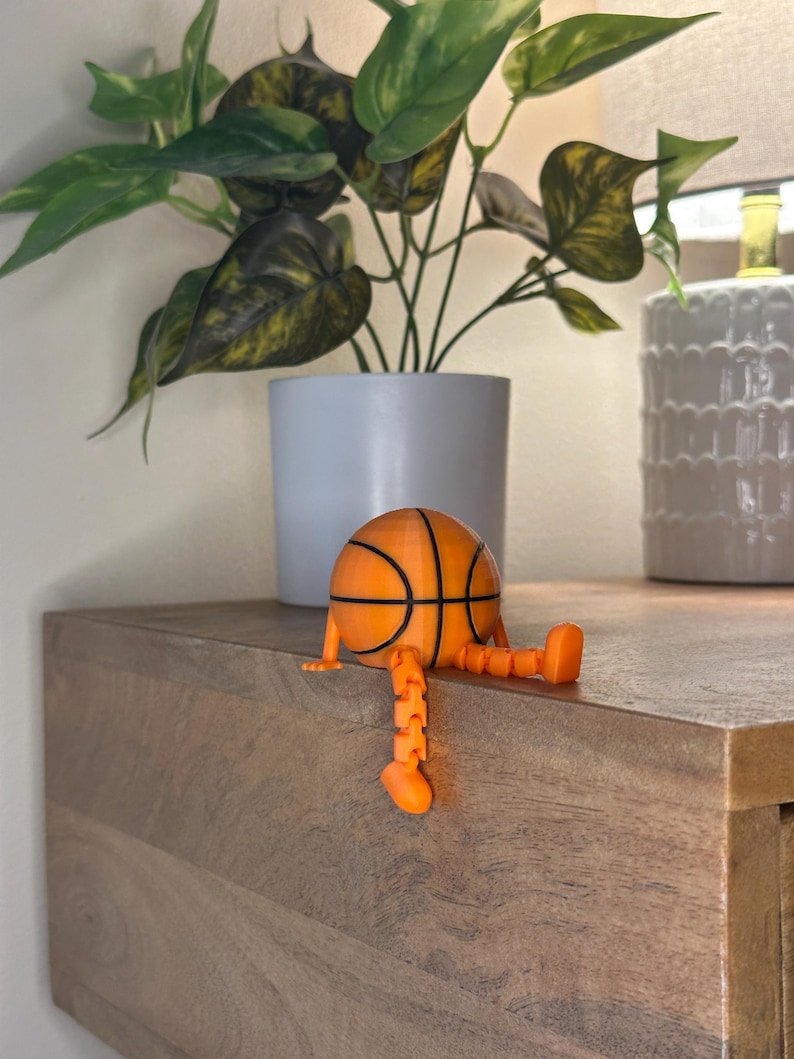 Basketball Desk Decor - Basketball Buddy - Fun Basketball Gift - 3D Printed image 2