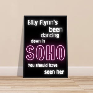 Louis Dunford Lyric Print – Billy Flynn Poster – Indie Music Wall Art – North London Gift Decor