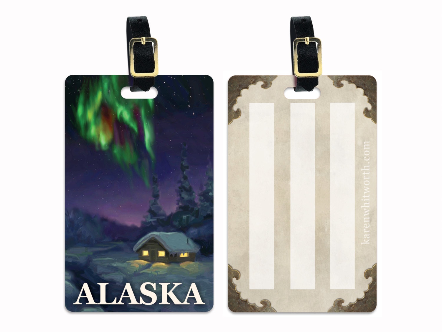 Alaska Luggage Tag Alaskan Vacation Gift Idea Northern Etsy