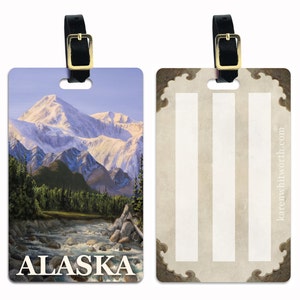 Alaska Luggage Tag, Alaska Cruise Gift, Alaska Travel Accessories, Alaska Souvenir, Alaskan Gift Ideas