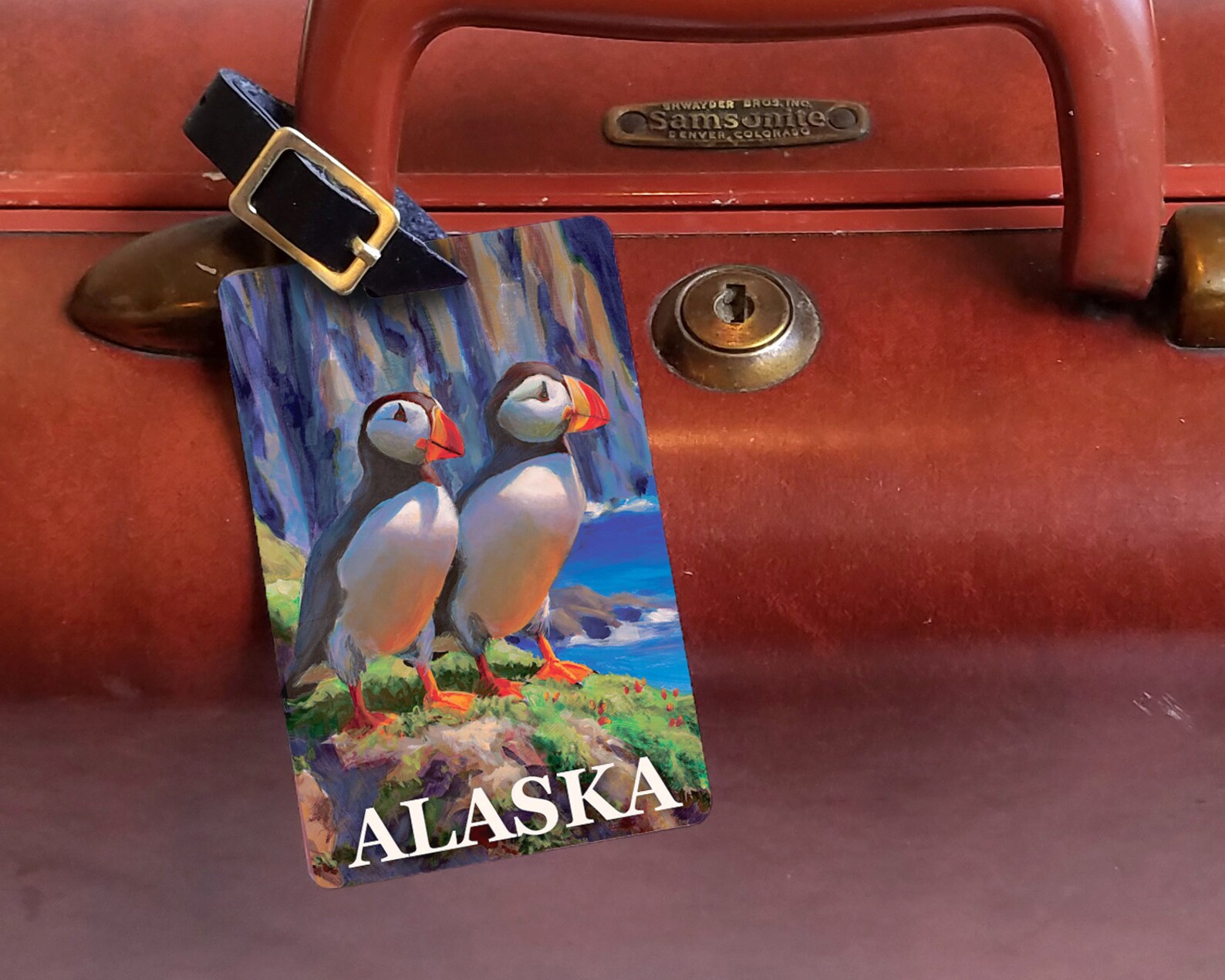Alaska Luggage Tag Alaskan Cruise Travel Puffin Gift Idea Etsy