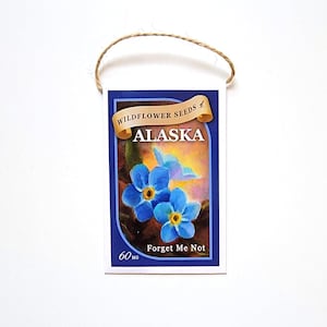 Alaskan Forget-Me-Not Seed Packets for Wildflower Garden Lovers or Wedding Favors