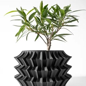 Unique 3D Printed Planter/Flower Pot with Drainage Holes, & Drip Tray.  Ecofriendly, Functional,  Modern Home Decor, PP0022 - Premium Colors