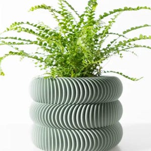 Unique 3D Printed Planter/Flower Pot with Drainage Holes, & Drip Tray.  Ecofriendly, Functional,  Modern Home Decor, PP0015 - Premium Colors