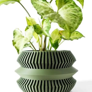 Unique 3D Printed Planter/Flower Pot with Drainage Holes, & Drip Tray.  Ecofriendly, Functional,  Modern Home Decor, PP0014 - Premium Colors