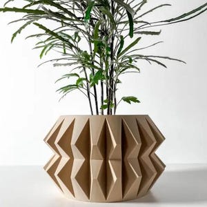 Unique 3D Printed Planter/Flower Pot with Drainage Holes, & Drip Tray.  Ecofriendly, Functional,  Modern Home Decor, PP0032 - Premium Colors