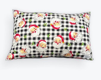 Santa Plaid Pillow Cover | Holiday Home Accent