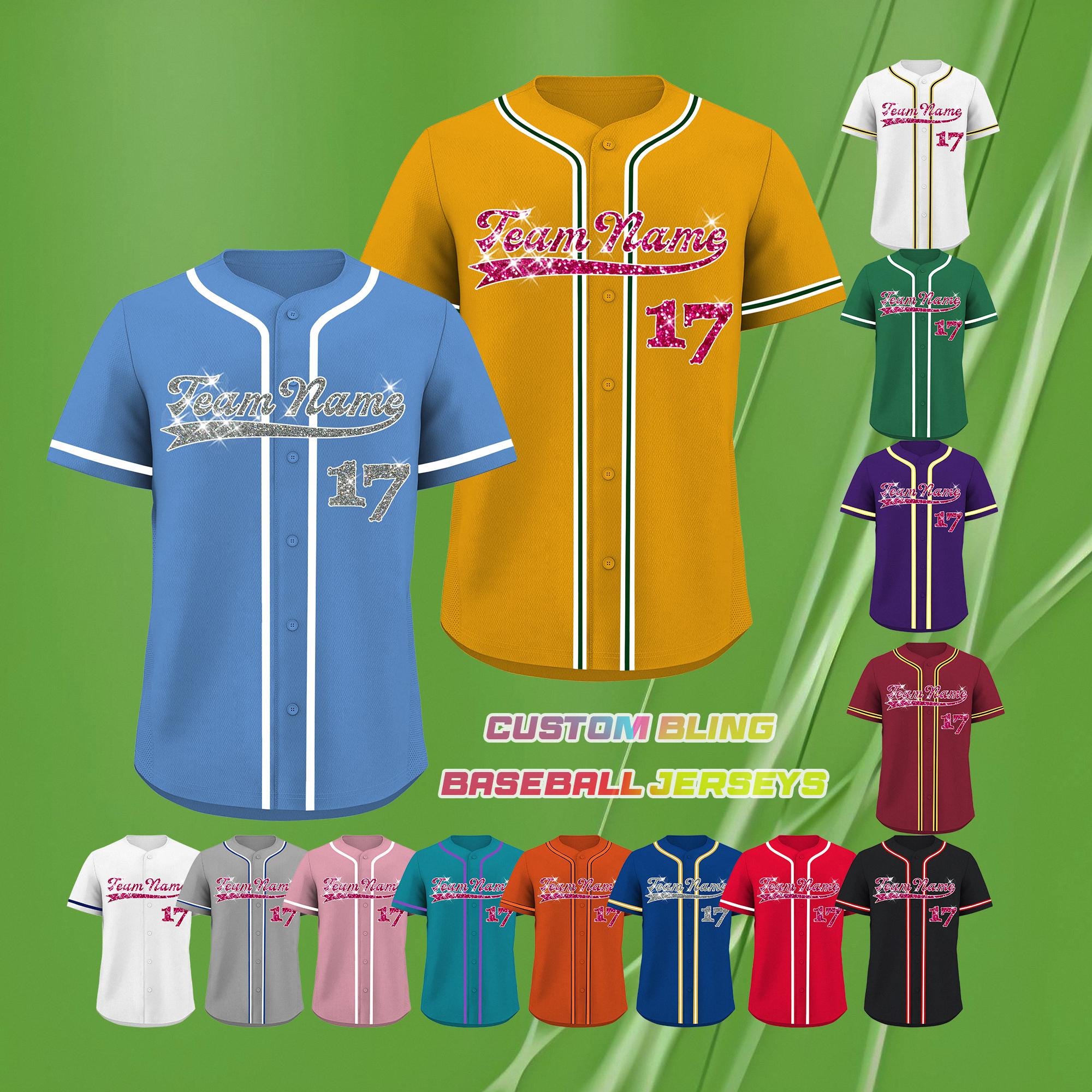 Custom Glitter Baseball Jersey: Personalized Sequin Stitched Sports Shirt, image size:2000x2000
