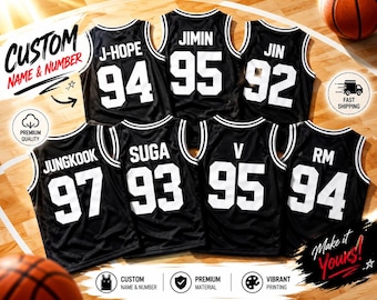 Maillot de basket-ball personnalisé, débardeur Kpop personnalisé, maillots de basket-ball imprimés avec nom et numéro 2026, chemise de merchandising concert