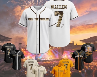 Maillot de baseball personnalisé Morgan Wallen Still The Problem Tour 2026, nom personnalisé numéro tour Merch, chemise unisexe pour fan de musique country