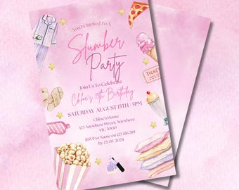 Slumber Party Digital Birthday Invitation