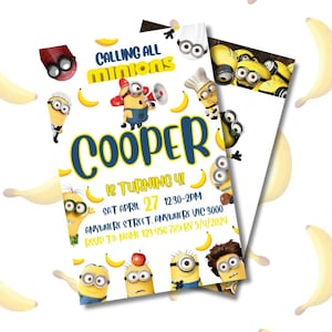 Minions Digital Birthday Invitation Template