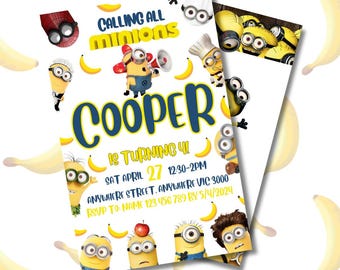 Minions Digital Birthday Invitation Template