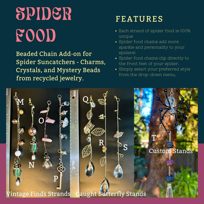 Sparkly Spider Food: Add-on Chain for Beaded Spider Suncatchers - Etsy