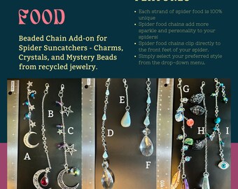 Sparkly Spider Food: Add-on Chain for Beaded Spider Suncatchers