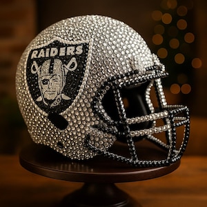 Las Vegas Raiders Crystal Helmet – Silver Shield Fan Art (Alternate)