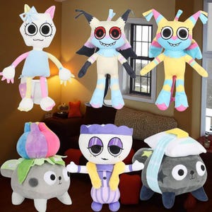 Dandys World Plüschtier Goob Pebble Dandys World Plushie Horror Spiel weich gestopft niedlich Scraps Puppe Spielzeug Kinder Geschenke Geburtstagsgeschenke