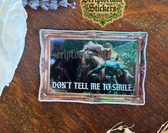 Don't Tell Me To Smile Fine Art Meme Sticker | Meme Sticker, Feminist Sticker, Whimsical Sticker, Fine Art Meme Sticker