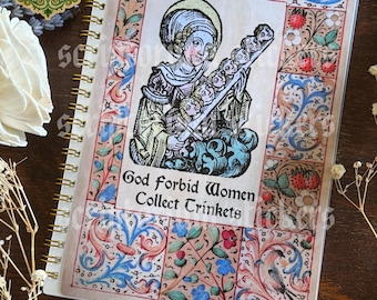 Medieval Sticker Collection Book | A5 Reusable Sticker Book, 50 Pages with Release Paper, Medievalcore, Medieval Marginalia