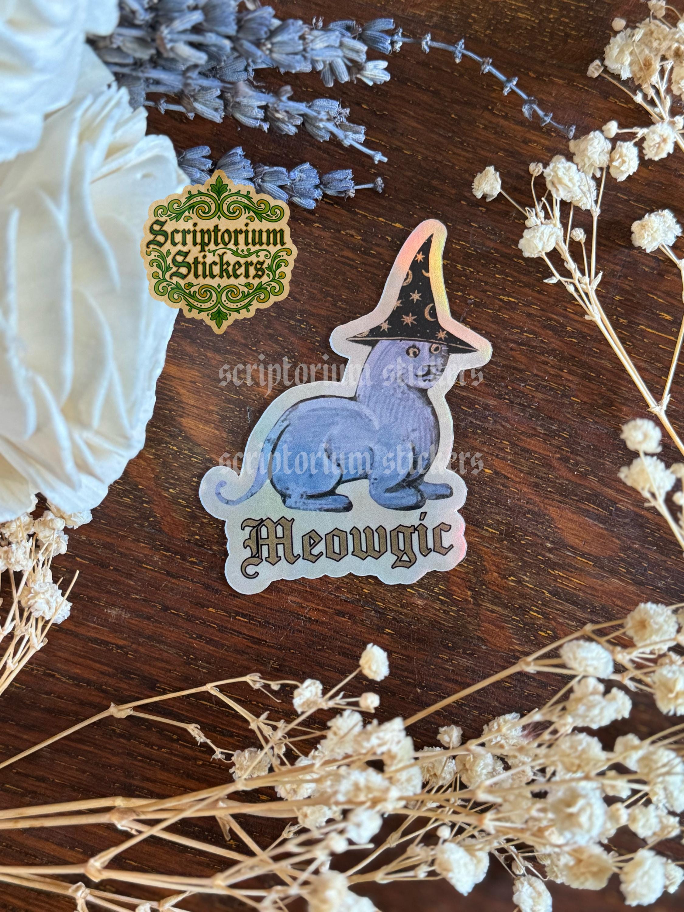 Meowgic Medieval Cat Sticker | Meme Sticker, Medieval Marginalia ...