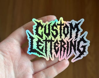 Metal Font Stickers