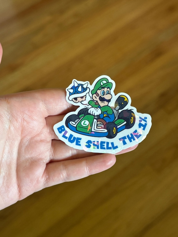 Blue Shell the 1% Sticker | Anti Capitalism, Punk, Activism, Satire, Eat the Rich, Protest Sticker, Anti Trump Sticker