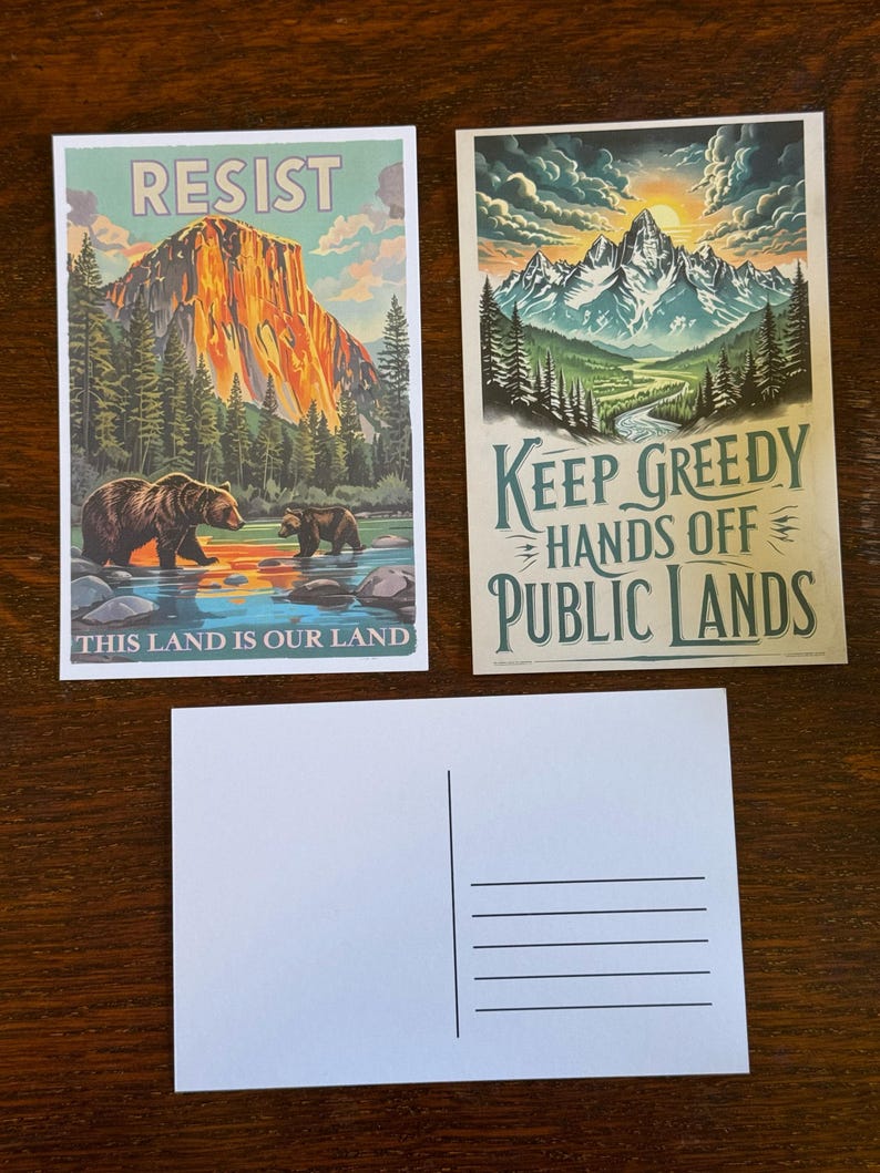 Protect National Parks Postcards | Activist Postcards, Fund Parks Not Billionaires, Alt National Park, Protect Our Public Lands, Resist image 1