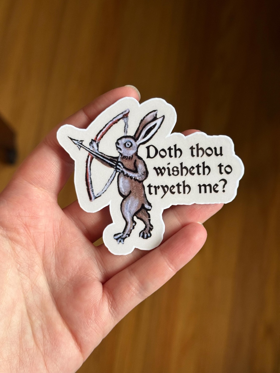 Medieval Bunny Meme Sticker | Good Job Sticker, Unique Gift, Medieval ...